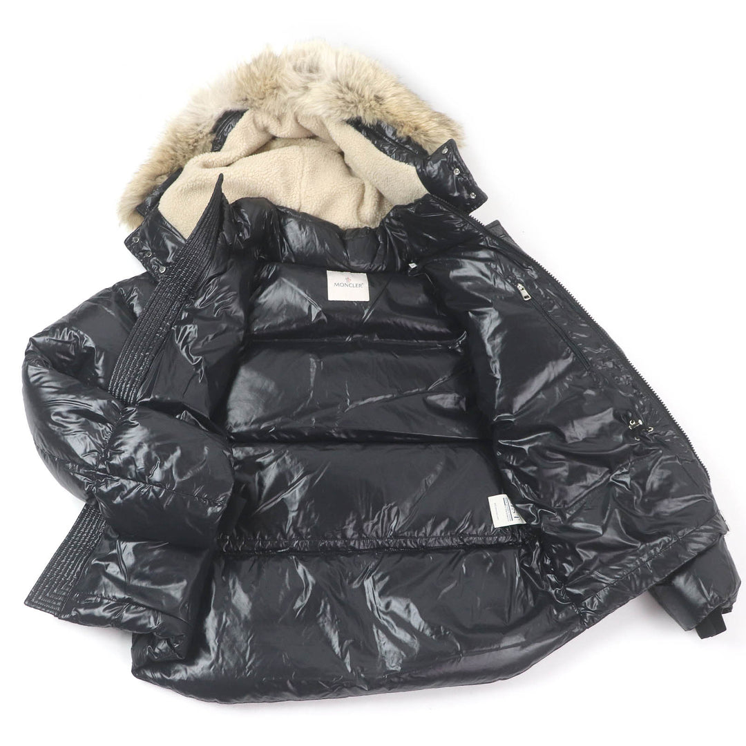 極美品□MONCLER モンクレール 20AW ARMORICANO GIYBBOTTO デカロゴワッペン ダウンジャケット ブラック 3 ハンガー付 国内正規品メンズ