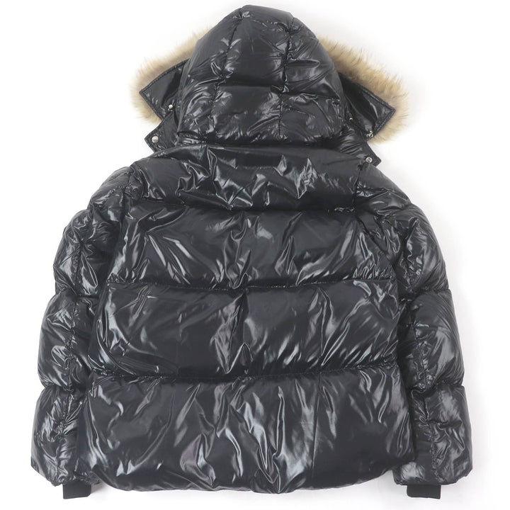 極美品□MONCLER モンクレール 20AW ARMORICANO GIYBBOTTO デカロゴワッペン ダウンジャケット ブラック 3 ハンガー付 国内正規品メンズ