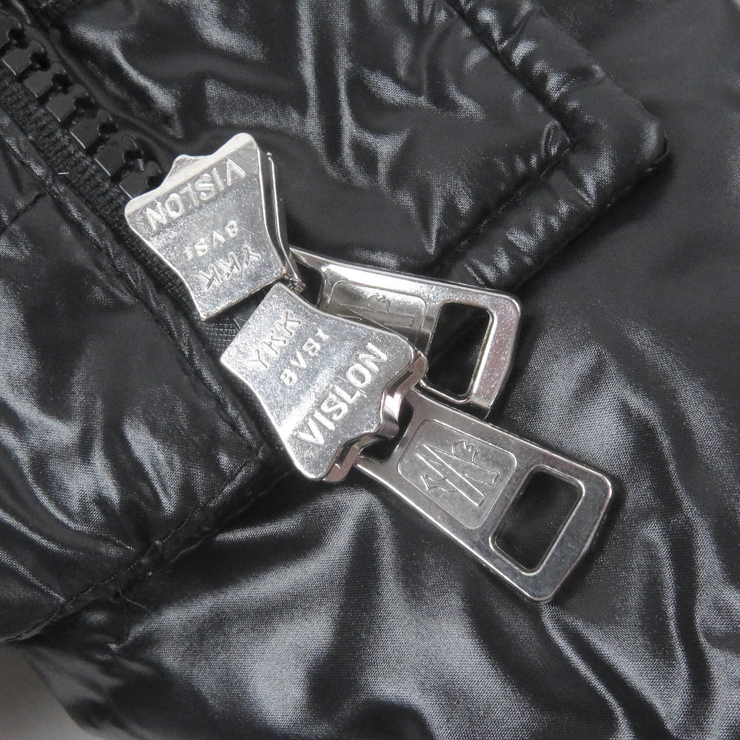 極美品□MONCLER モンクレール 20AW ARMORICANO GIYBBOTTO デカロゴワッペン ダウンジャケット ブラック 3 ハンガー付 国内正規品メンズ