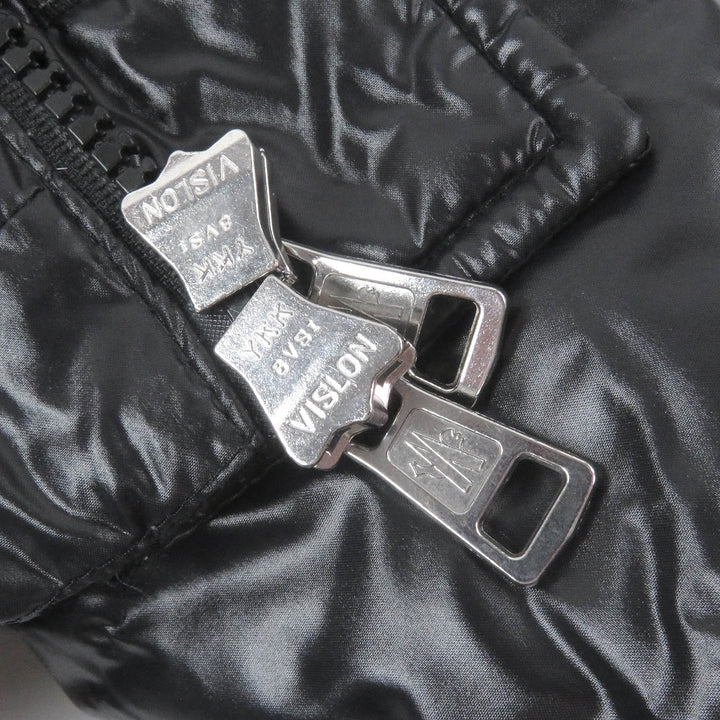 極美品□MONCLER モンクレール 20AW ARMORICANO GIYBBOTTO デカロゴワッペン ダウンジャケット ブラック 3 ハンガー付 国内正規品メンズ