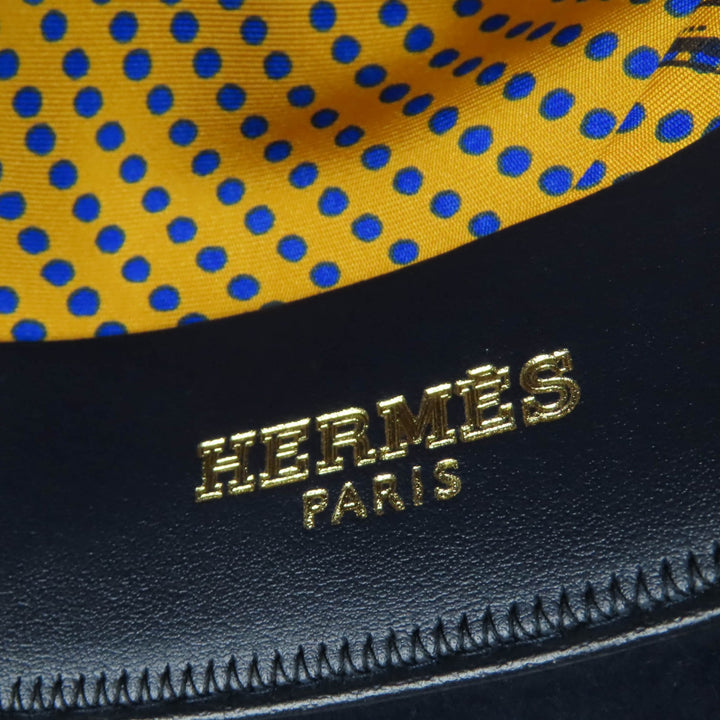 美品☆HERMES エルメス ラビットフェルト 裏地シルク100％ レザー使い フェルトハット 帽子 ネイビー 56 イタリア製 レディース