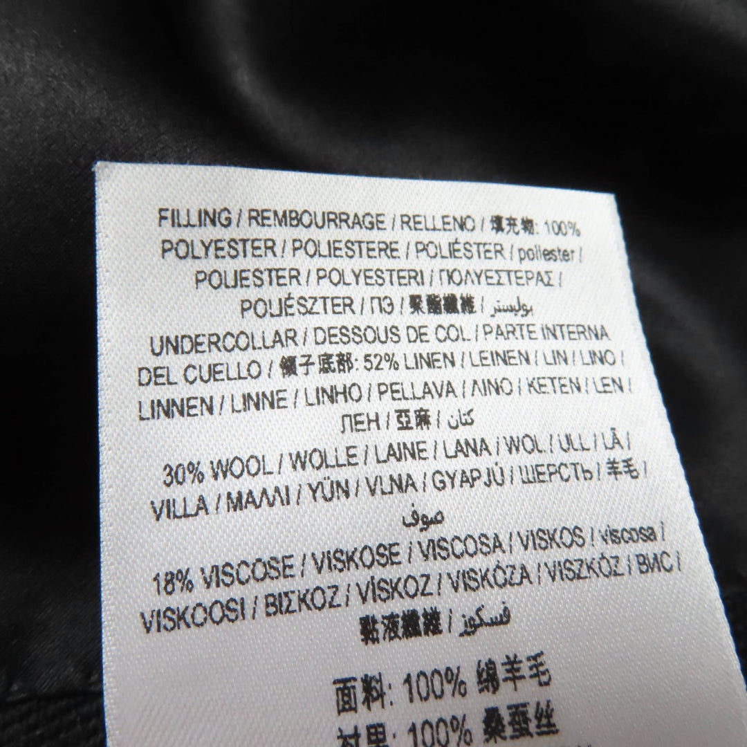 未使用品☆BURBERRY バーバリー バージンウール100％ ロング丈 デザイン コート ブラック 38 イタリア製 国内正規品 レディース