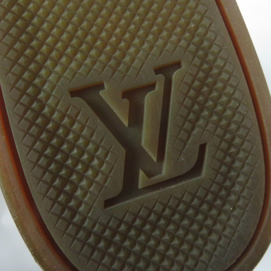 極美品☆LOUIS VUITTON ルイヴィトン スノーボール・ライン モノグラム ムートン スウェードレザー ロングブーツ ブラウン 37 レディース