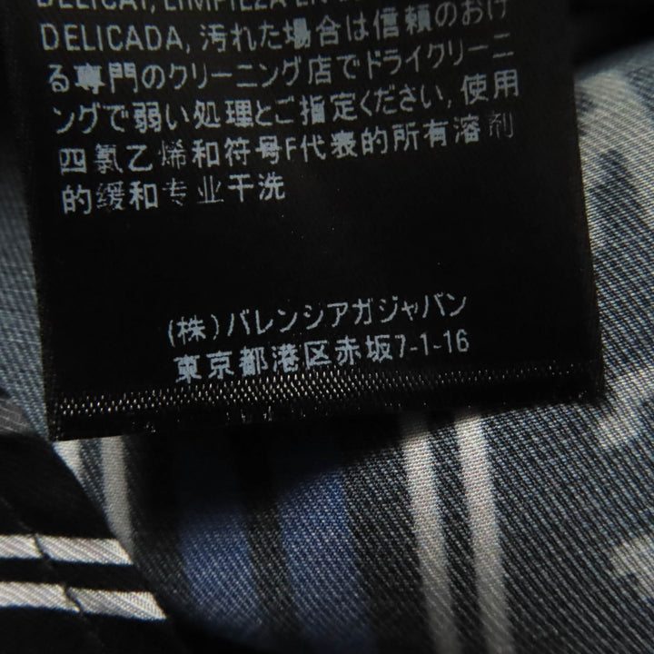 極美品★BALENCIAGA バレンシアガ 20SS 658956 ロゴボタン付 ストライプロゴ オーバーサイズ 長袖シャツ マルチ 34 正規品 ユニセックス
