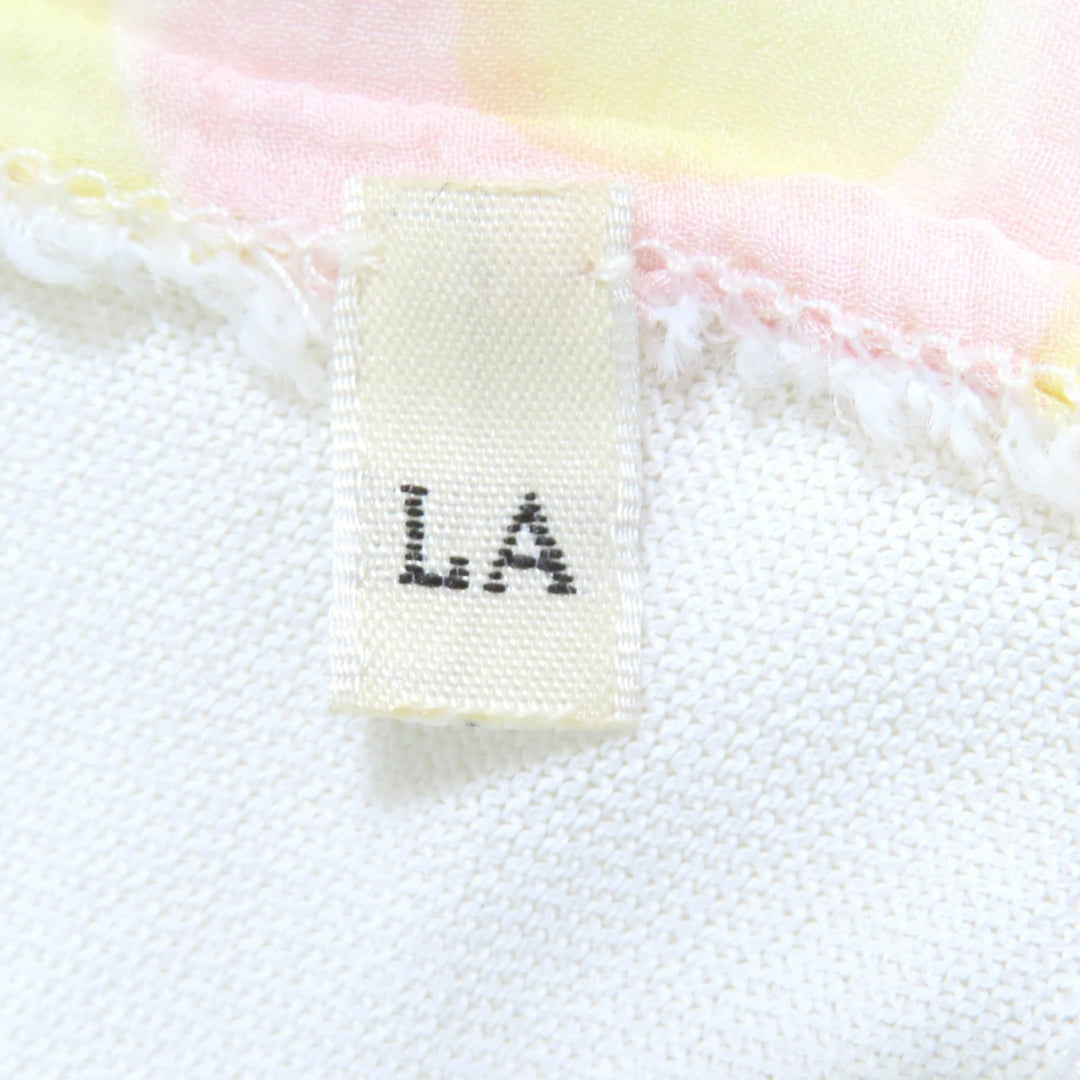 良品◇HERMES エルメス ヴィンテージ マルジェラ期 アンサンブル イエロー ホワイト ノースリーブ：XL/カーディガン：LA フランス製