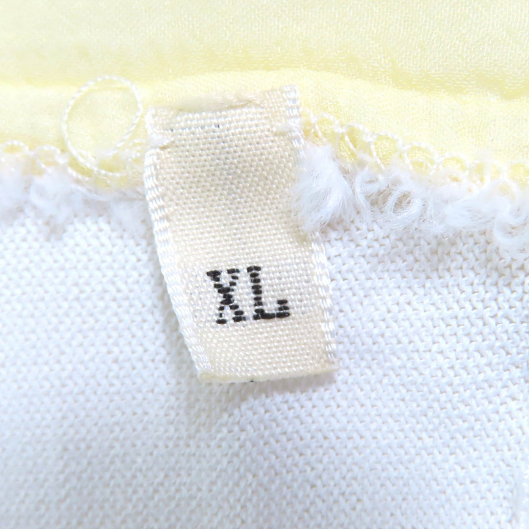 良品◇HERMES エルメス ヴィンテージ マルジェラ期 アンサンブル イエロー ホワイト ノースリーブ：XL/カーディガン：LA フランス製