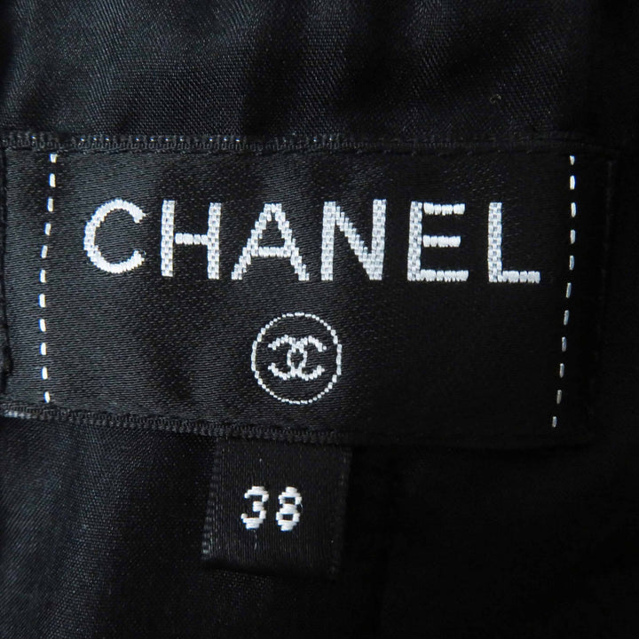 極美品◎CHANEL シャネル 22SS P72501 ランウェイ着用 ココマークボタン スパンコール 台形 ツイードスカート ブラック マルチ 38 正規品