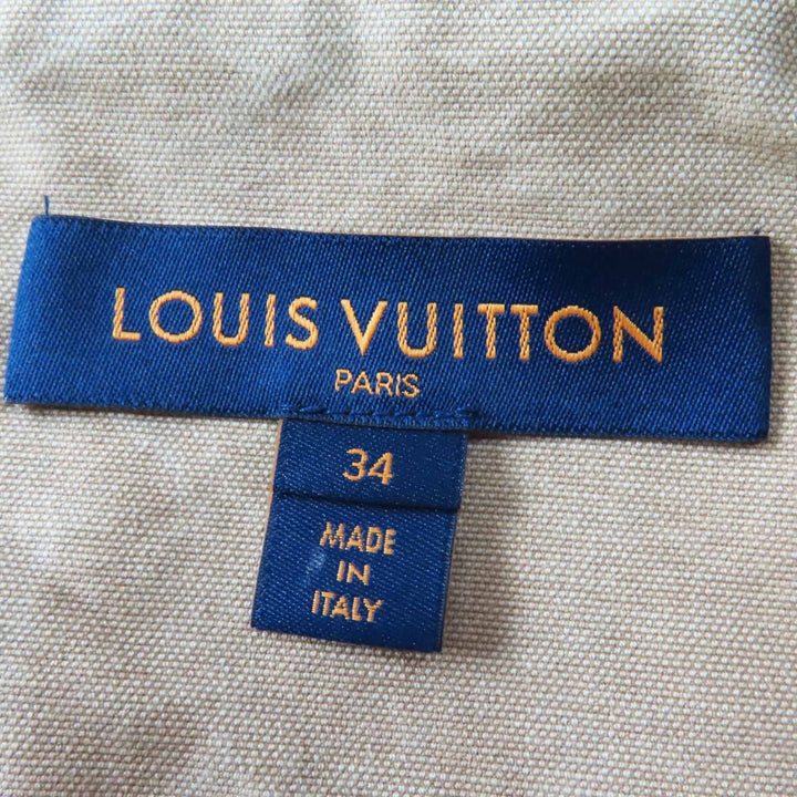 極美品◎LOUIS VUITTON ルイヴィトン 23SS 1AB74I コットン ウォッシュド加工 デニム クロップド ボンバージャケット ベージュ 34 正規品