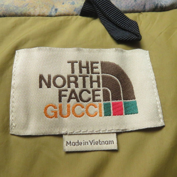 未使用品☆GUCCI×THE NORTH FACE グッチ×ザ・ノースフェイス 21-22AW 663921 フォレストプリント ダウンコート S 正規品 レディース