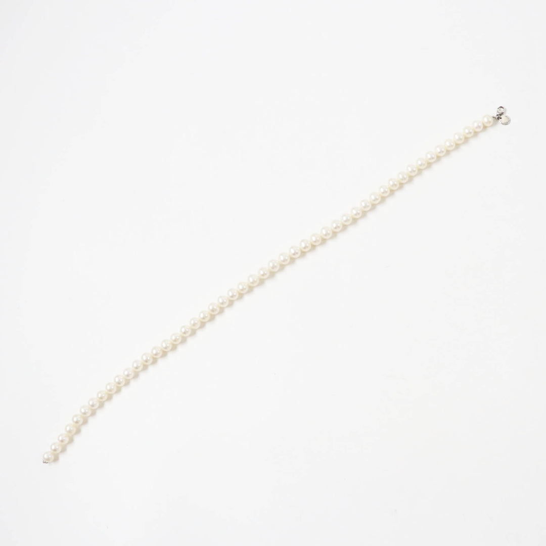 美品◎TIFFANY&amp;Co. ティファニー ネックレス フレッシュウォータパール AG925 ホワイト シルバー金具 47cm 箱付き 重量56.1g レディース