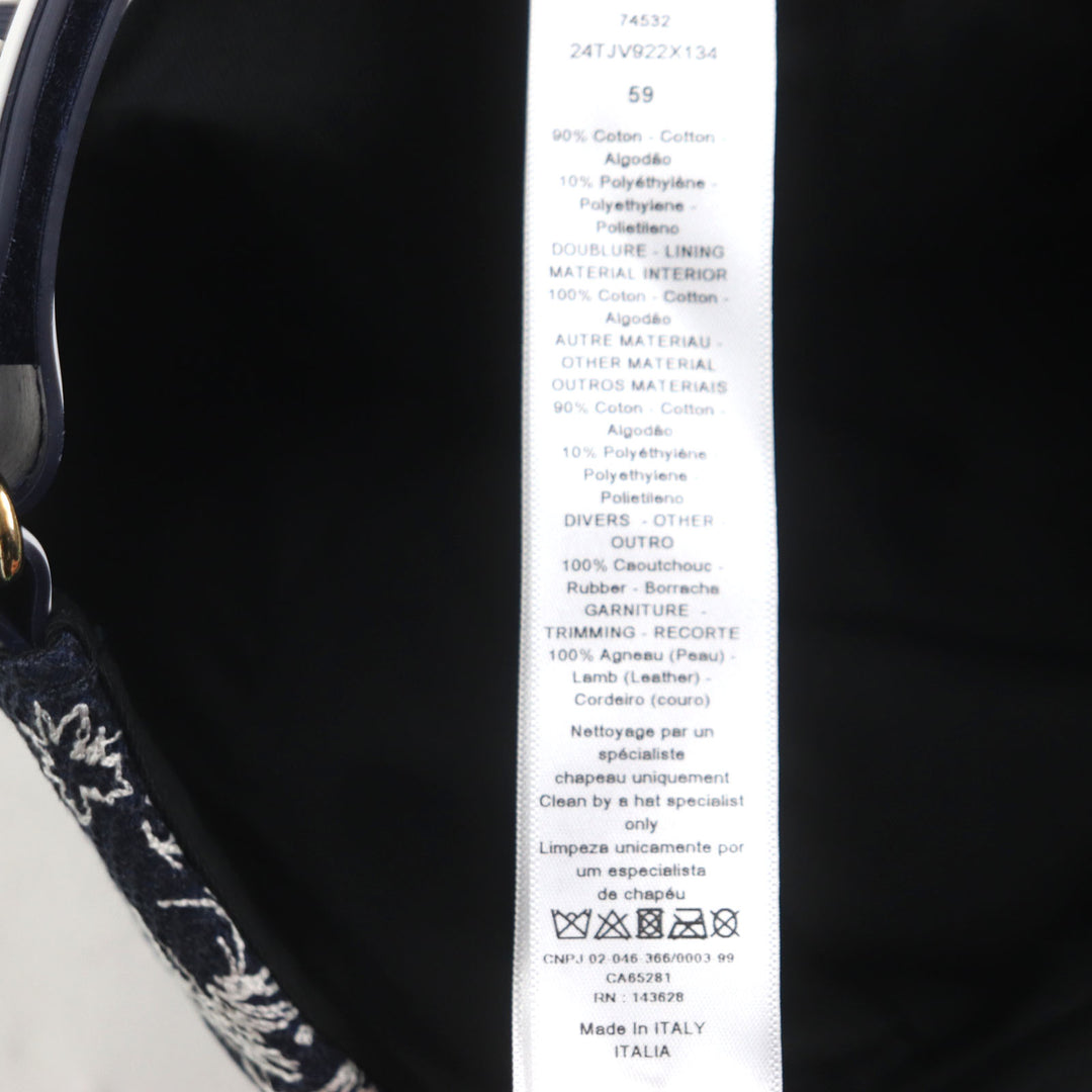 未使用品▼Christian Dior クリスチャンディオール 24TJV922X134 トワル ドュ ジュイ D-PLAYER 帽子 キャップ 59 正規品 レディース