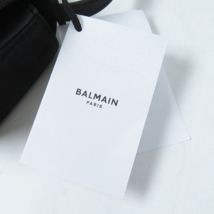 極美品◎BALMAIN バルマン DN1DG811 Bbuzz ミニバッグ レザー クロスボディー 2WAY ハンド／ショルダーバッグ ブラック ゴールド金具 袋付