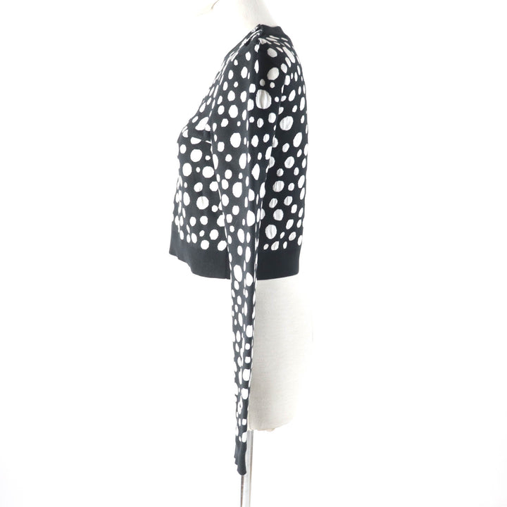 極美品★ルイヴィトン×草間彌生 23SS 1AB852 シルク混 インフィニティ ドット クロップド プルオーバーニット XS 正規品 レディース