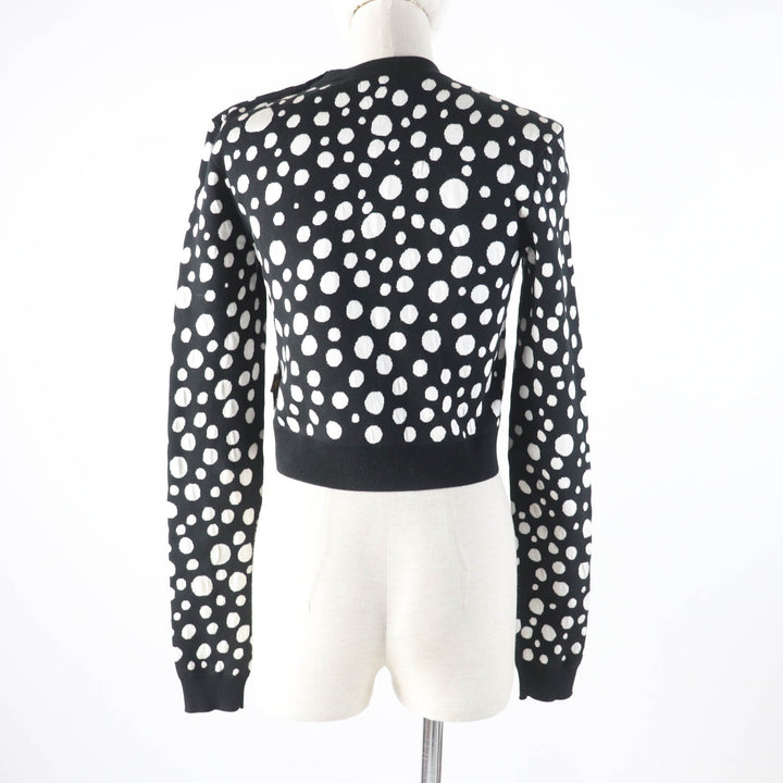 極美品★ルイヴィトン×草間彌生 23SS 1AB852 シルク混 インフィニティ ドット クロップド プルオーバーニット XS 正規品 レディース