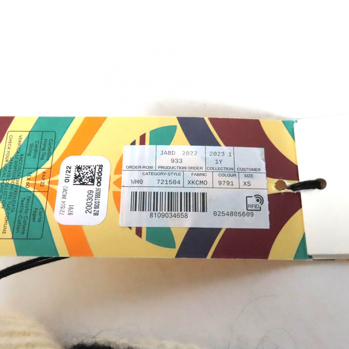 未使用品★GUCCI×adidas グッチ×アディダス 721504 トレフォイル スリーストライプス モヘア ニットパンツ アイボリー ブラック XS