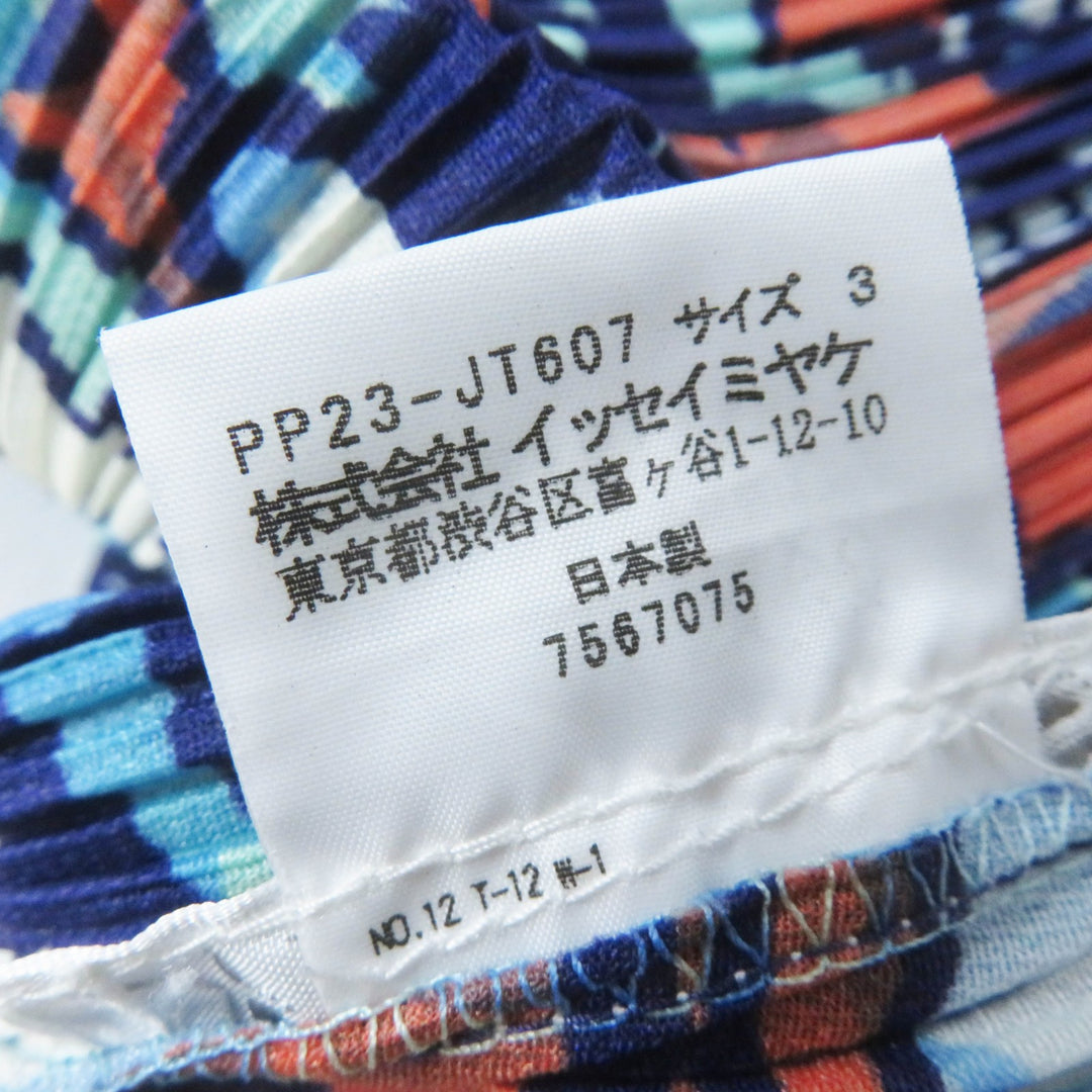 極美品◎PLEATS PLEASE プリーツプリーズ イッセイミヤケ PP23-JT607 World Map Ocean 世界地図 ワンピース マルチ 3 日本製 正規品