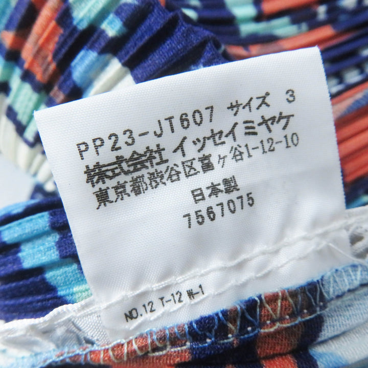 極美品◎PLEATS PLEASE プリーツプリーズ イッセイミヤケ PP23-JT607 World Map Ocean 世界地図 ワンピース マルチ 3 日本製 正規品