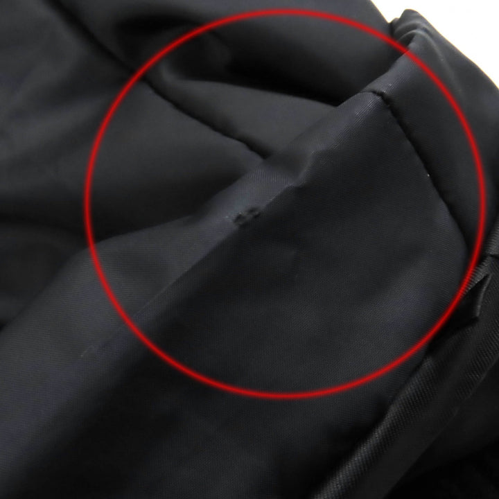 美品△BURBERRY BLACK LABEL バーバリーブラックレーベル 裏地チェック柄 ニット使い 中綿入り フーデッド ロング コート 黒 L 正規品