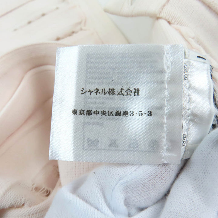 良品★CHANEL シャネル P43884 Fパールココマークボタン付 ニット プリーツスカート ラップスカート ベビーピンク 38 正規品 レディース