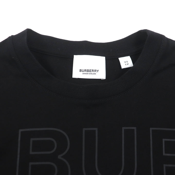 美品▼BURBERRY バーバリー 8036185 ホースフェリープリント クルーネック ショートスリーブ 半袖Ｔシャツ ブラック XS 正規品 メンズ