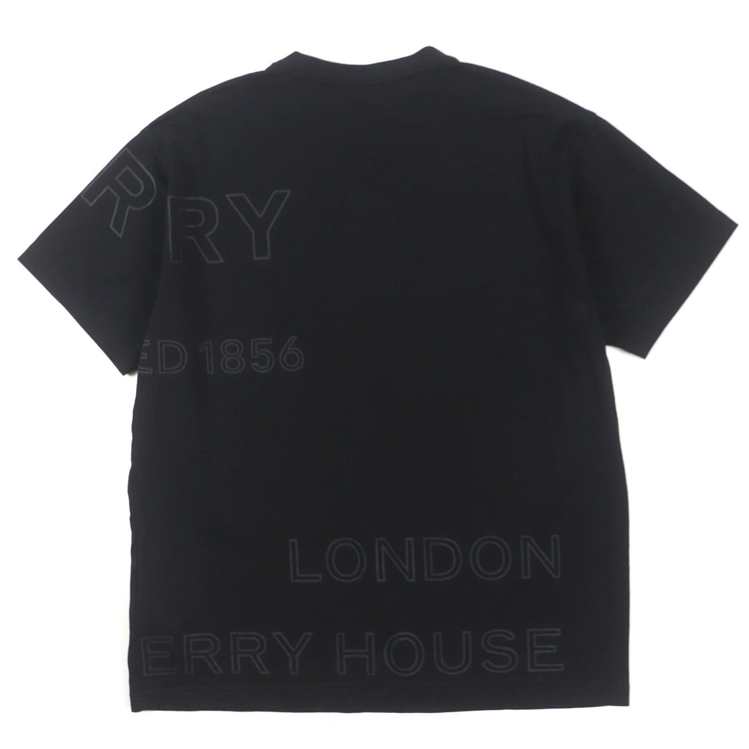美品▼BURBERRY バーバリー 8036185 ホースフェリープリント クルーネック ショートスリーブ 半袖Ｔシャツ ブラック XS 正規品 メンズ