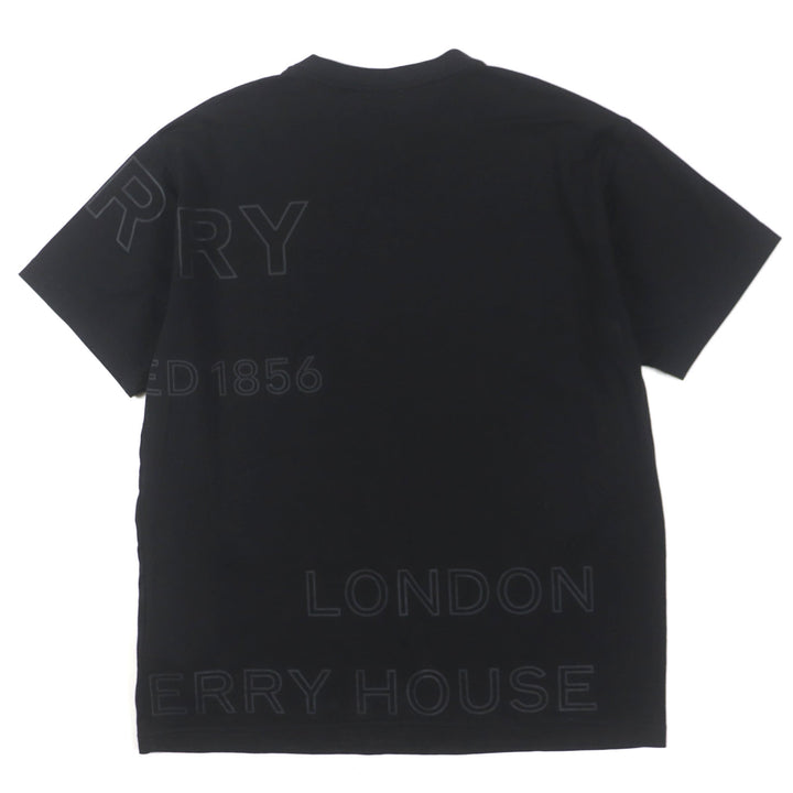 美品▼BURBERRY バーバリー 8036185 ホースフェリープリント クルーネック ショートスリーブ 半袖Ｔシャツ ブラック XS 正規品 メンズ