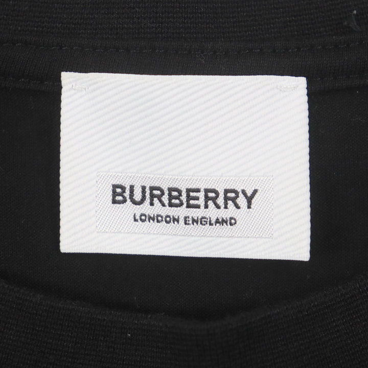美品▼BURBERRY バーバリー 8036185 ホースフェリープリント クルーネック ショートスリーブ 半袖Ｔシャツ ブラック XS 正規品 メンズ