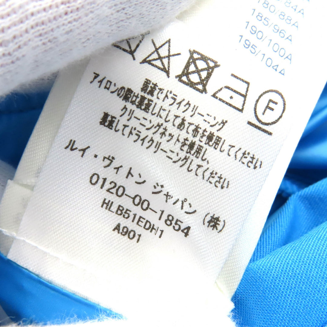 未使用品△LOUIS VUITTON ルイヴィトン 22SS HLB51E モノグラムフラワー キルティングジャケット ブルゾン ブルー 48 仏製 正規品 メンズ