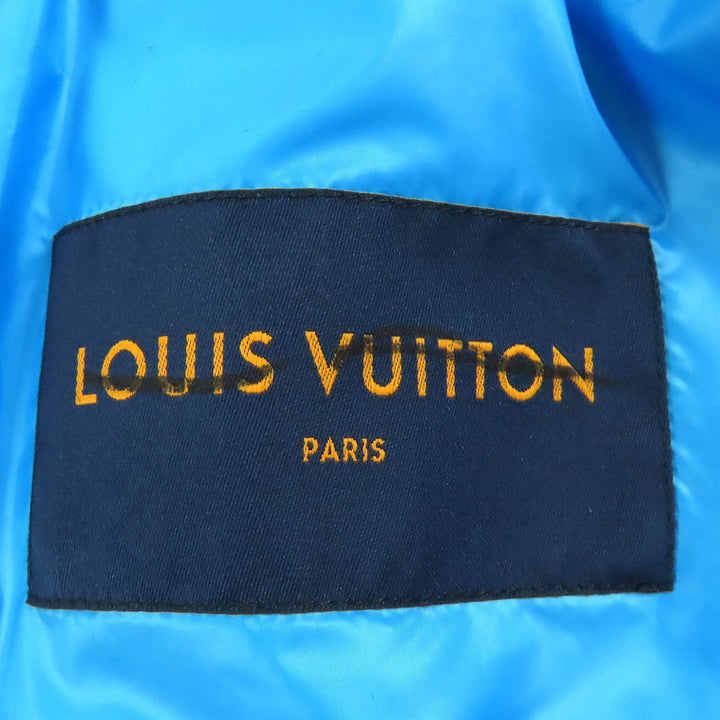 未使用品△LOUIS VUITTON ルイヴィトン 22SS HLB51E モノグラムフラワー キルティングジャケット ブルゾン ブルー 48 仏製 正規品 メンズ