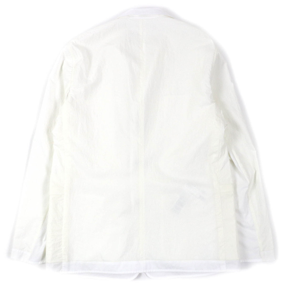 極美品△HERMES エルメス 22SS コットン100％ リバーシブル スタジアム ライトジャケット ホワイト オフホワイト 52 伊製 正規品 メンズ