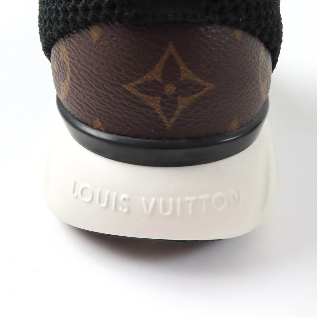 極美品★LOUIS VUITTON ルイヴィトン ファストレーン・ライン モノグラム レースアップ メッシュ スニーカー ブラック 6 伊製 メンズ