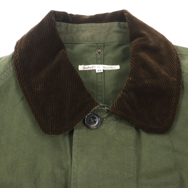 美品▼Rebuild by Needles リビルド バイ ニードルズ ARMY TENT BAL COLLAR COAT ワックスコットン 再構築 モッズコート XS 正規品