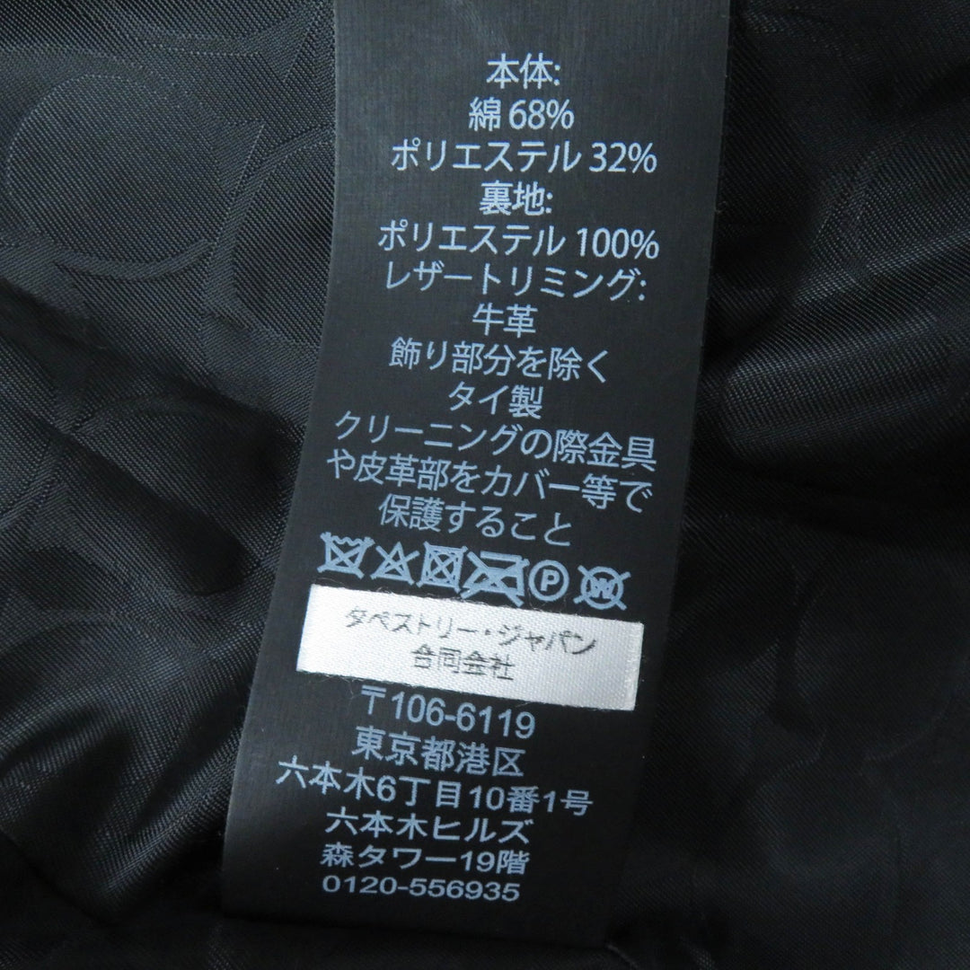未使用品◎COACH コーチ F34025 裏シグネチャー柄 チャーム・ロゴボタン付き レザー使い トレンチコート ワインレッド XS 定価110000円
