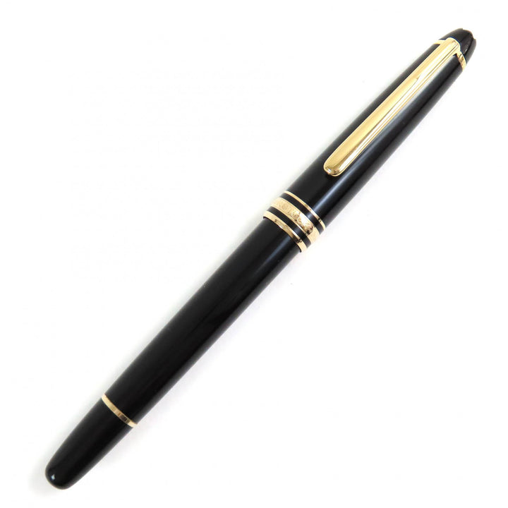 良品△MONTBLANC モンブラン マイスターシュテュック クラシック ペン先14K ホワイトスター 万年筆 ブラック ゴールド ドイツ製 メンズ