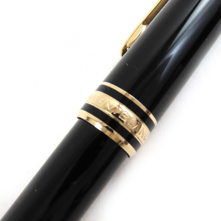 良品△MONTBLANC モンブラン マイスターシュテュック クラシック ペン先14K ホワイトスター 万年筆 ブラック ゴールド ドイツ製 メンズ