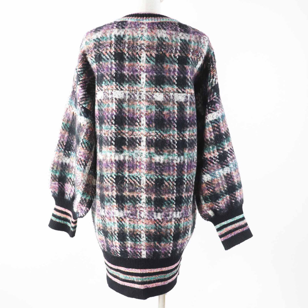 美品◎CHANEL シャネル P72935 カシミヤ シルク混 グリポアボタン MIXニット チュニック／ワンピース マルチ 36 イタリア製 レディース
