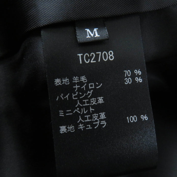 美品☆TAE ASHIDA タエ アシダ TC2708 レイヤード・パイピングデザイン フーディコート ポンチョ ダークグレー M 正規品 レディース
