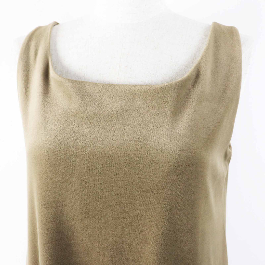 美品◎DAISY LIN デイジーリン 06091 Dais y Summer Velour Botero ノースリ ワンピース カーキ 38 日本製 正規品 レディース 定価63720円
