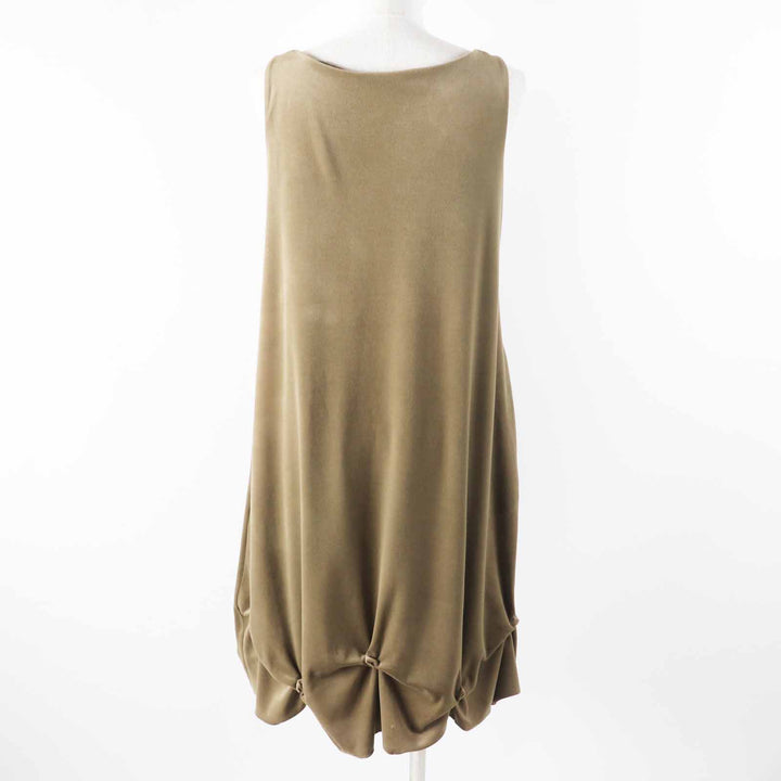 美品◎DAISY LIN デイジーリン 06091 Dais y Summer Velour Botero ノースリ ワンピース カーキ 38 日本製 正規品 レディース 定価63720円