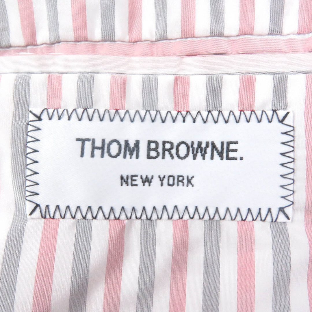 未使用品□THOM BROWNE トムブラウン MJD085X トリコロール 錨ボタン テーラードタイプ ダウンジャケット ネイビー 0 イタリア製 正規品