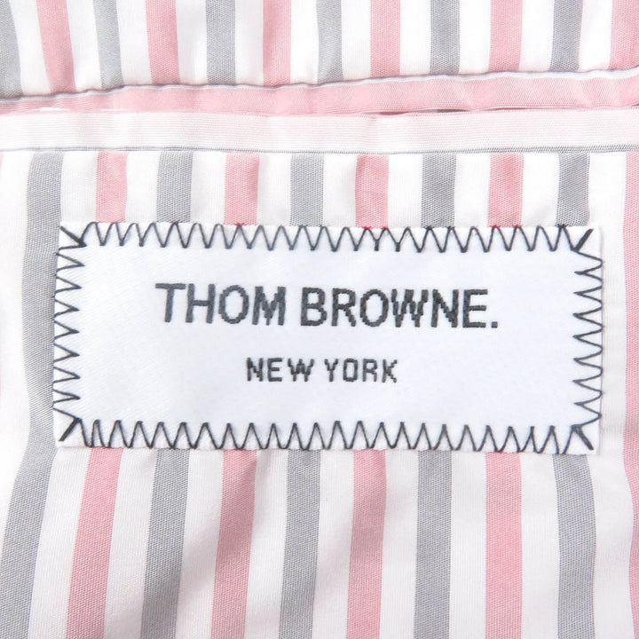 未使用品□THOM BROWNE トムブラウン MJD085X トリコロール 錨ボタン テーラードタイプ ダウンジャケット ネイビー 0 イタリア製 正規品