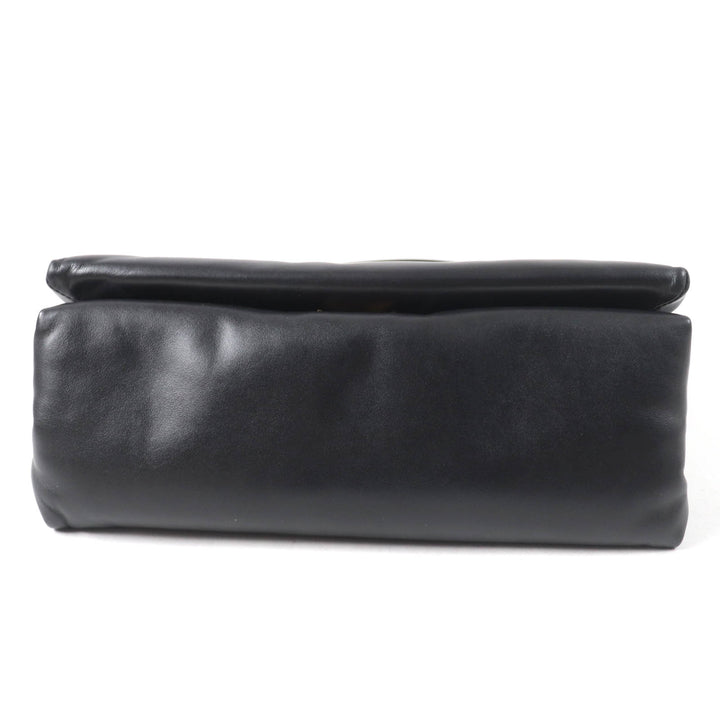 美品☆MARNI マルニ 2021年製 BMMP0130U1 PRISMA パファー 2WAY レザー ハンド・ショルダーバッグ ブラック 保存袋付 伊製 レディース