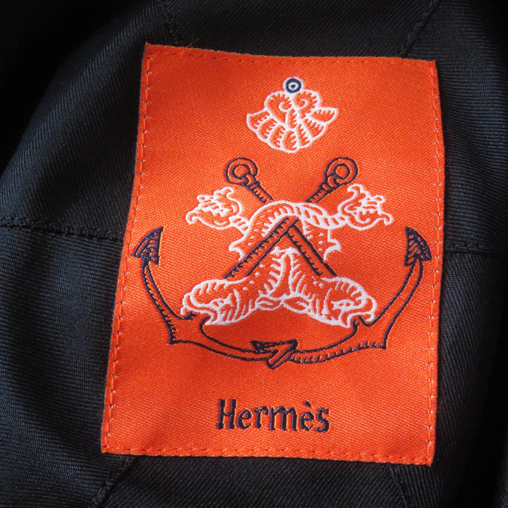 極美品☆HERMES エルメス セリエ金具 コットン100％・キャンバス地 ハット 帽子 オレンジ系 57 フランス製 正規品 レディース