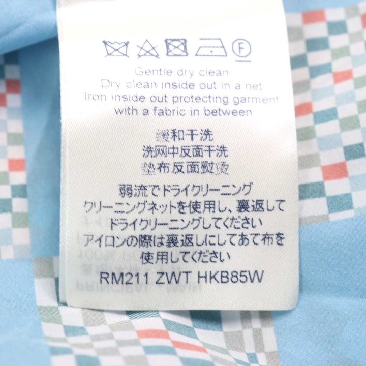 未使用品○LOUIS VUITTON ルイヴィトン 21SS HKB85W ディスト―テッドダミエ LVロゴジッパー コンストラクテッドフーディ 48 正規品