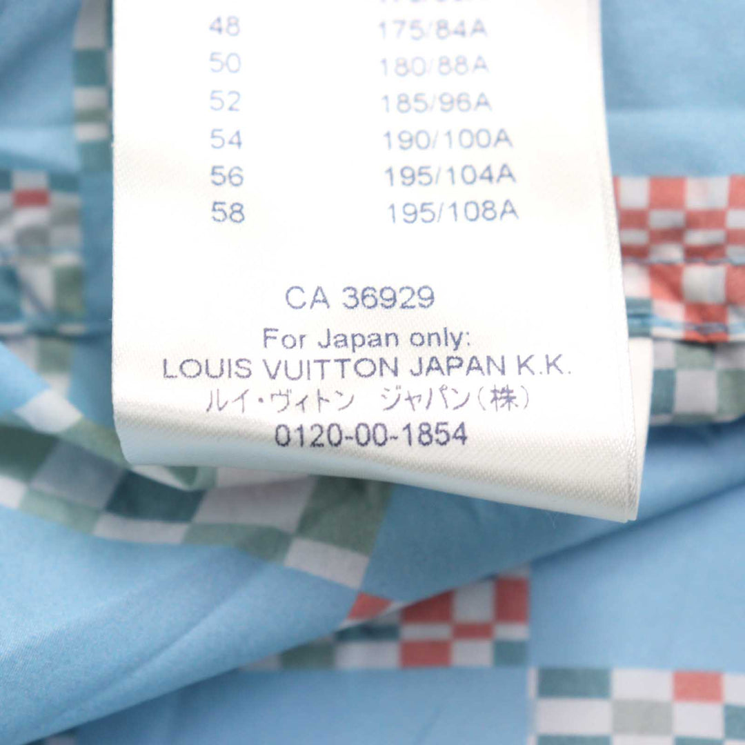 未使用品○LOUIS VUITTON ルイヴィトン 21SS HKB85W ディスト―テッドダミエ LVロゴジッパー コンストラクテッドフーディ 48 正規品