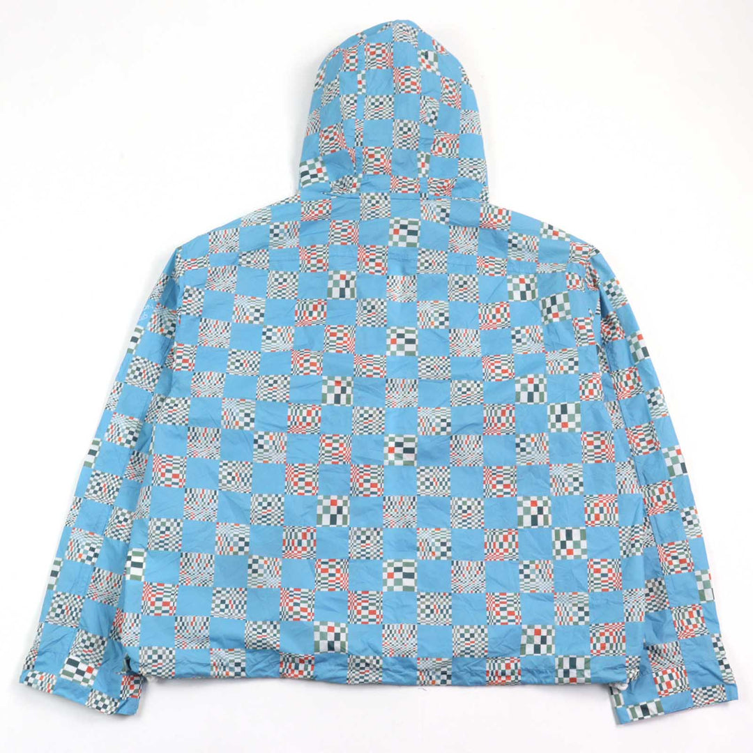 未使用品○LOUIS VUITTON ルイヴィトン 21SS HKB85W ディスト―テッドダミエ LVロゴジッパー コンストラクテッドフーディ 48 正規品