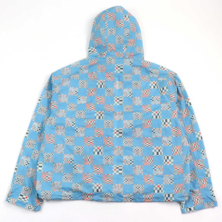 未使用品○LOUIS VUITTON ルイヴィトン 21SS HKB85W ディスト―テッドダミエ LVロゴジッパー コンストラクテッドフーディ 48 正規品