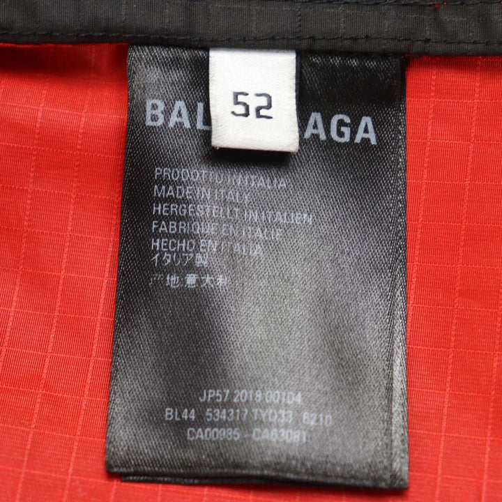 美品○BALENCIAGA バレンシアガ 534317 ロゴプリント オーバーサイズ ジップアップ ポプリンジャケット トラックジャケット 52　正規品