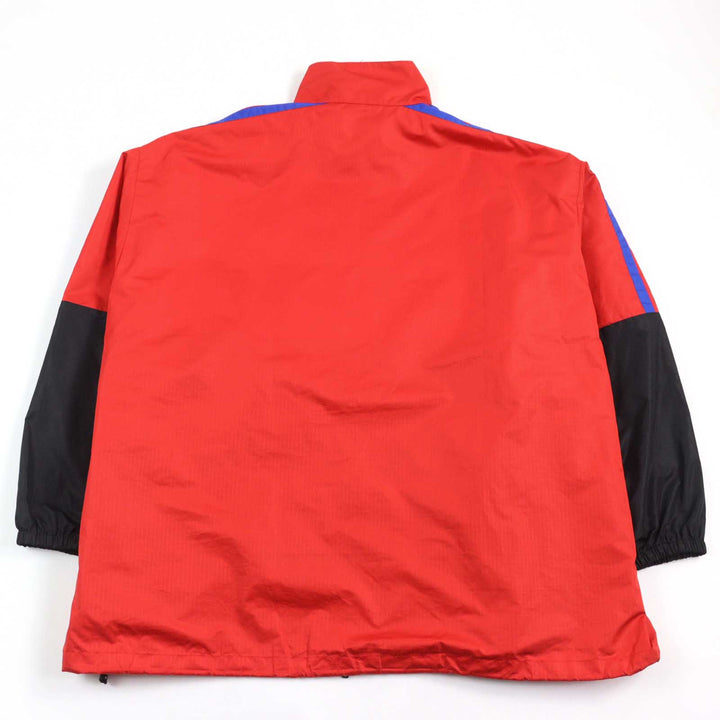 美品○BALENCIAGA バレンシアガ 534317 ロゴプリント オーバーサイズ ジップアップ ポプリンジャケット トラックジャケット 52　正規品