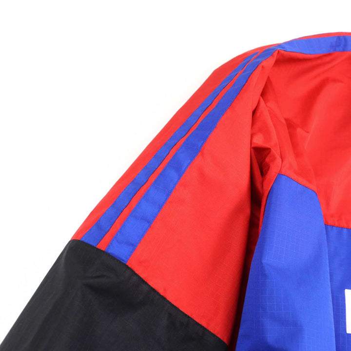 美品○BALENCIAGA バレンシアガ 534317 ロゴプリント オーバーサイズ ジップアップ ポプリンジャケット トラックジャケット 52　正規品